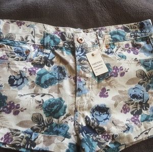 Floral Denim Shorts